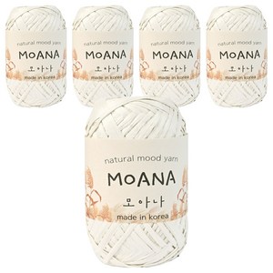 니뜨 모아나 뜨개실 40g, 101 밀크, 5개