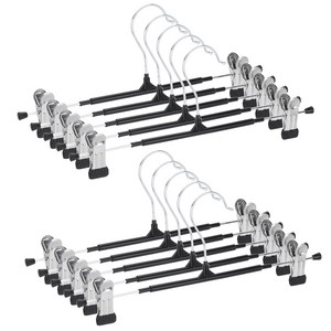 코멧 논슬립 회전형 치마바지걸이, 블랙, 10개