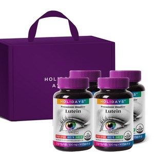 홀리데이즈 눈건강 루테인 선물세트, 90정, 4개