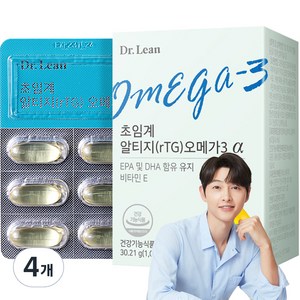 닥터린 초임계 알티지 rTG 오메가3 알파 30.21g, 30정, 4개