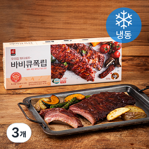 도드람 바비큐 폭립 (냉동), 500g, 3개