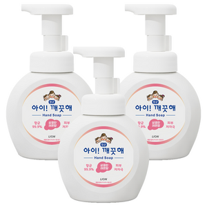 아이깨끗해 핸드워시 용기형 상큼한레몬향, 250ml, 3개