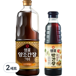 샘표 양조간장701 1.7L + 맛간장 500ml, 2.2L, 2세트