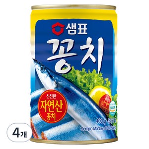 샘표 꽁치 통조림, 400g, 4개