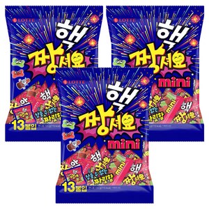 롯데웰푸드 핵짱셔요 미니 젤리, 195g, 3개