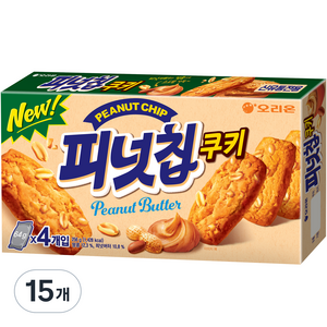 오리온 피넛칩쿠키, 256g, 15개