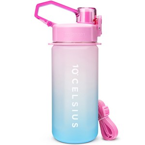10도씨 트라이탄 레인보우 빨대물통, 1L, 핑크