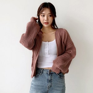 엔비룩 하찌 니트 후드집업