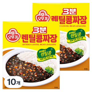 오뚜기3분 렌틸짜장, 200g, 10개