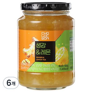 초록원 생강&레몬차, 560g, 1개입, 6개