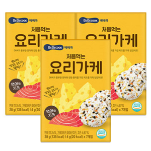 베베쿡 처음 먹는 요리가케, 연어와 치즈, 28g, 3개