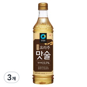 청정원 우리쌀 요리주 맛술, 830ml, 3개