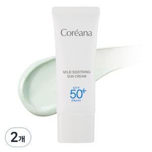 코리아나 마일드 수딩 선크림 SPF50+ PA+++, 40ml, 2개