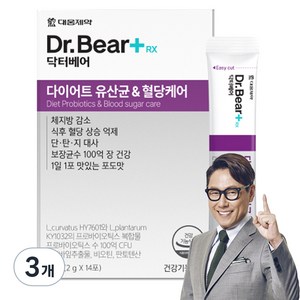 닥터베어RX 다이어트 유산균 & 혈당케어, 28g, 3개