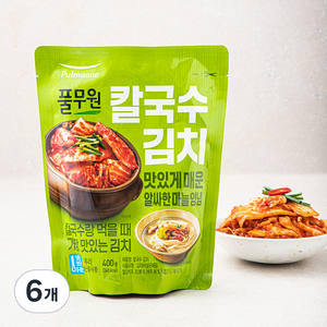 풀무원 칼국수 김치, 400g, 6개