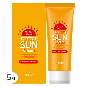 터치미 퍼펙트 선크림 SPF50+ PA+++, 60ml, 5개