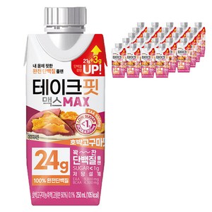 테이크핏 맥스 호박고구마맛 드링크믹스 RTD, 250ml, 24개