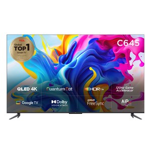 TCL 4K QLED 안드로이드11 TV, 139cm(55인치), 55C645, 벽걸이형, 방문설치