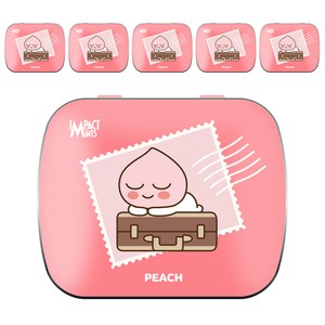 임팩트민트 카카오프렌즈 캔디 복숭아향, 15g, 6개