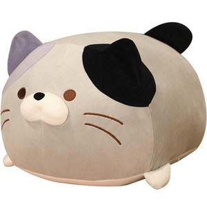 네이처타임즈 동글동글 고양이 인형, 그레이, 50cm