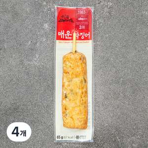 고래사어묵 매운 파징어, 65g, 4개