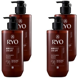려 흑운 볼륨&모근강화 샴푸 탈모증상완화 우디머스크향, 480ml, 4개