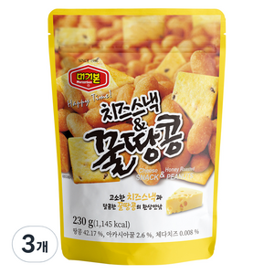 머거본 치즈스낵 & 꿀땅콩, 230g, 3개