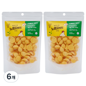 궁 반려동물 노른자트릿 동결건조간식, 달걀노른자, 50g, 6개