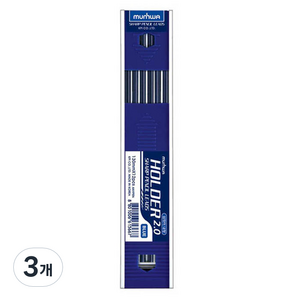 문화연필 홀더 샤프심 파랑 B 2.0mm 12p, 3개, 2mm