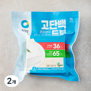 청정원 고단백 두부, 300g, 2개