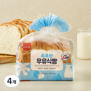 삼립 촉촉한 우유식빵, 330g, 4개