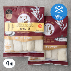 어설랑 THE 하얀 순살 어묵바 (냉동), 300g, 4개