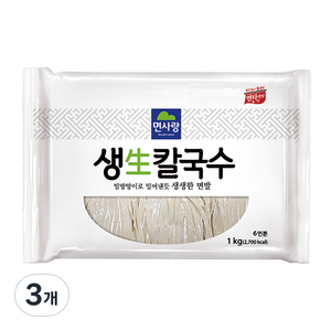 면사랑 생칼국수, 1kg, 3개