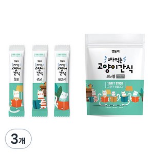 펫둥이 짜먹는 고양이 간식 헤어볼 3종, 혼합맛(참치/연어/닭고기), 360g, 3개