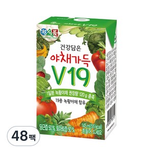 정식품 건강담은 야채가득 V19, 145ml, 48개