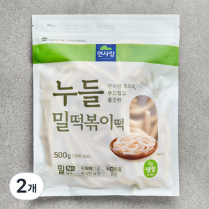 면사랑 누들 밀떡볶이떡, 500g, 2개