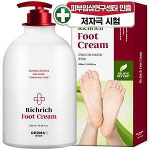 아케이 더마 리치리치 고보습 각질케어 풋크림 550ml, 1개, 1개입