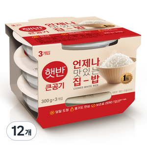 햇반 큰공기, 300g, 12개