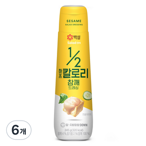 백설 하프칼로리 참깨 드레싱, 245g, 6개