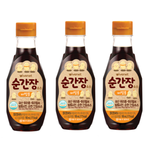 아이배냇베베 순간장 소스 190ml, 비빔용, 3개