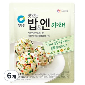 청정원 맛있는밥& 엔 야채 후리가케, 24g, 6개