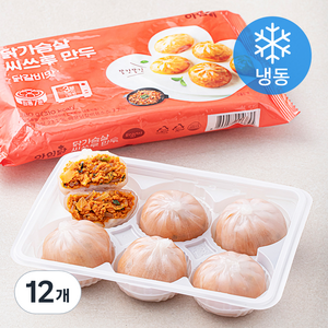 아임닭 닭가슴살 씨쓰루 만두 닭갈비맛 (냉동), 180g, 12개