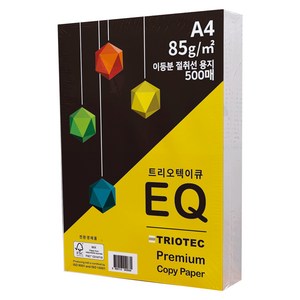 EQ 이등분 절취선 용지, A4, 500개