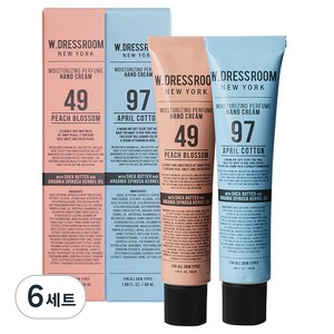 더블유드레스룸 퍼퓸 핸드크림 50ml 세트 49 피치블러썸 + 97 에이프릴코튼, 6세트