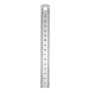 영바영 스테인레스 스틸 반영구 양면 직자 15cm, 실버, 1개