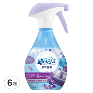 페브리즈 강력 섬유탈취제 라벤더 앤 유칼립투스향 본품, 370ml, 6개