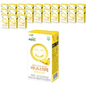 바른선 바나나라떼 멸균우유, 125ml, 24개