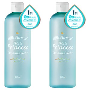 뷰티레시피 리틀머메이드 디스 이즈 프린세스 클렌징워터, 500ml, 2개