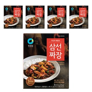 청정원 삼선짜장, 180g, 5개