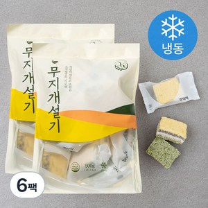 창억떡 무지개설기 10입 (냉동), 500g, 6팩